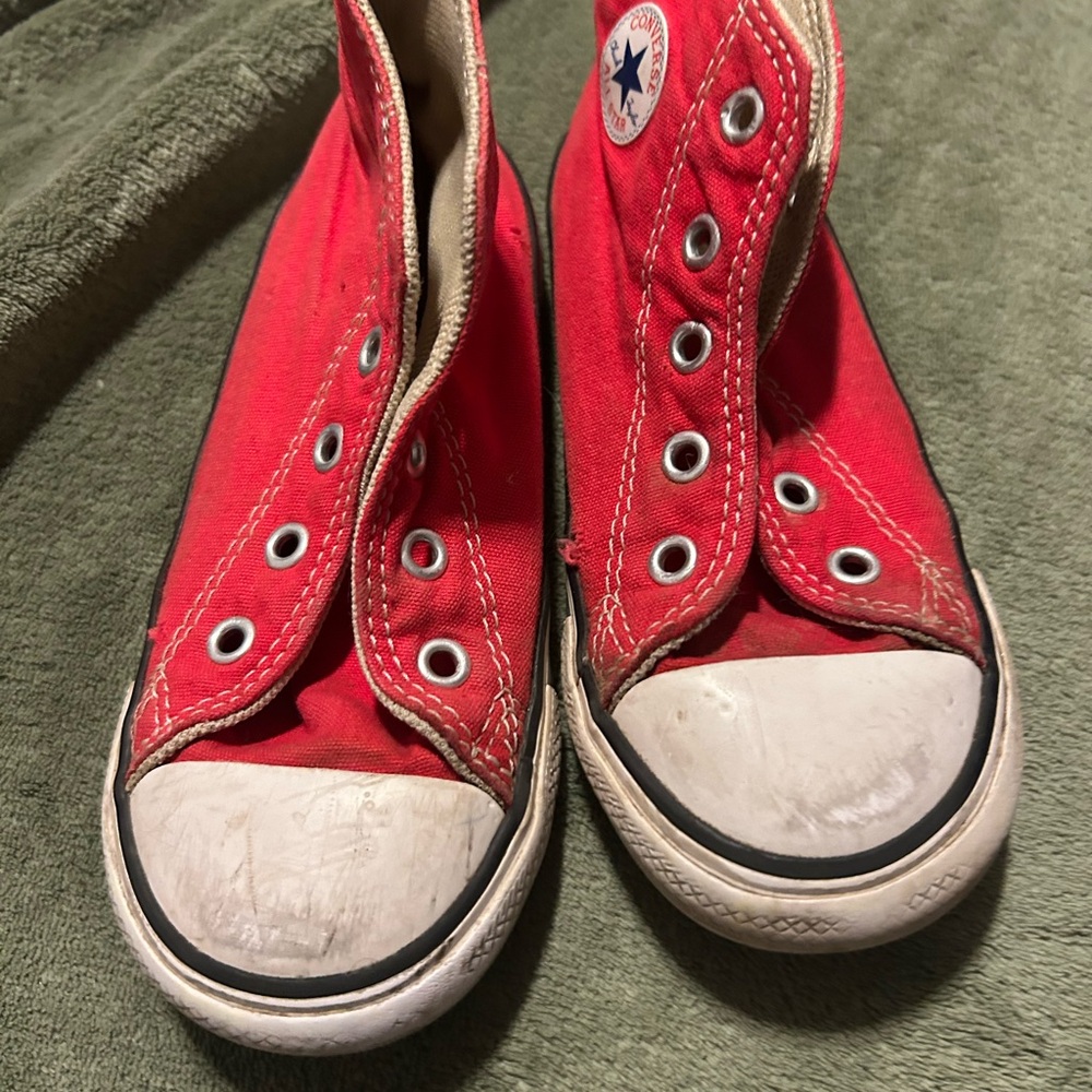 Converse Kids Red Canvas Sneakers